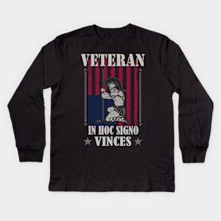 Veteran Soldier Army Pride Kids Long Sleeve T-Shirt